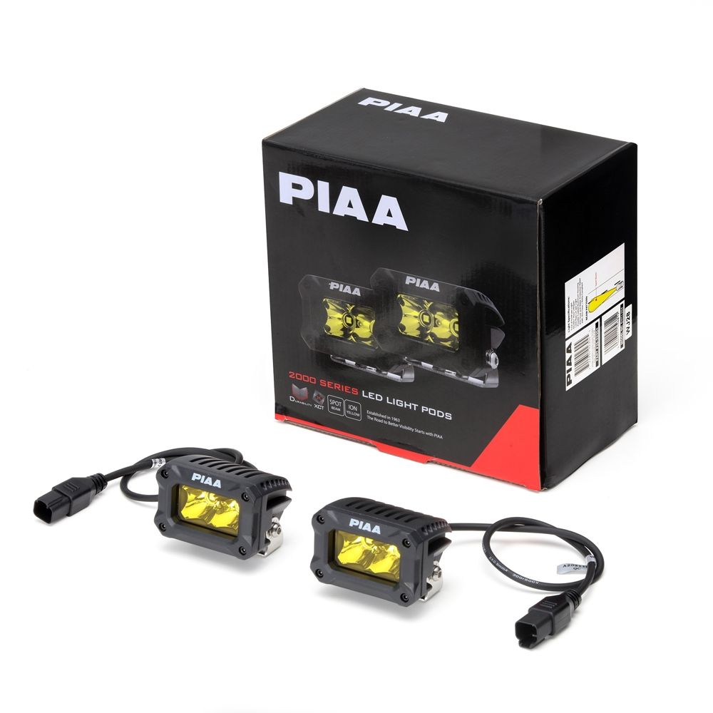 Piaa DKCL204 2000 Series 3&quot; LED Yellow Light Pods (Spot Beam)