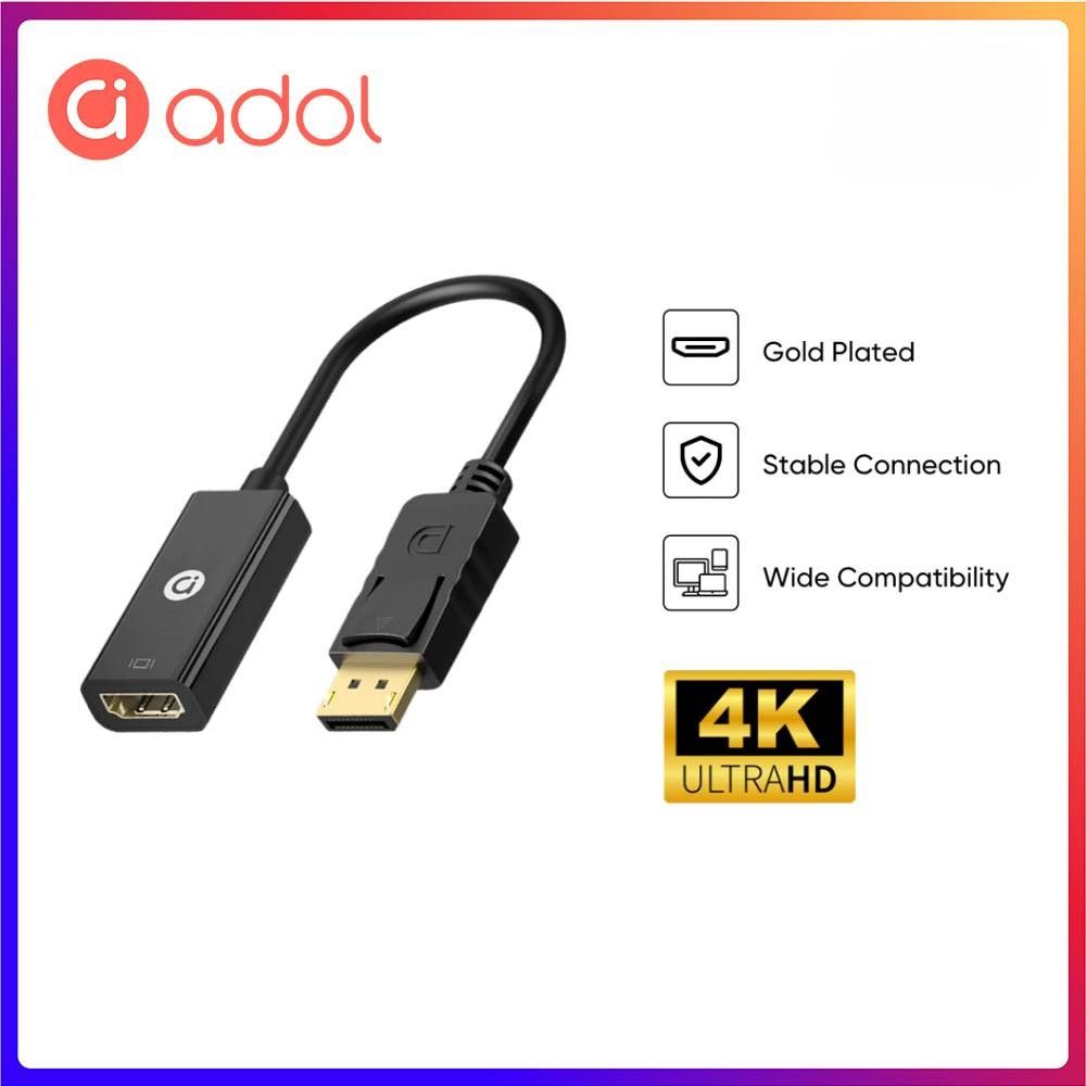 ADOL DP to HDMI Converter Adapter 0.15M 4K @ 30Hz  DisplayPort to HDMI PVC GD-ED058
