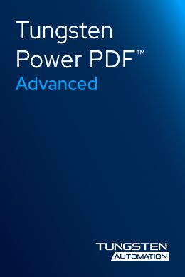 Tungsten Automation Power PDF 5 Advanced (1-User License, Windows) Tungsten Automation Power PDF 5 Advanced (1-User License, Windows)