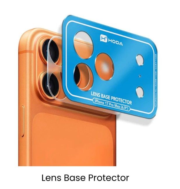 Hoda Lens Base Protector (Matte) with Helper for iPhone 17 Pro Max