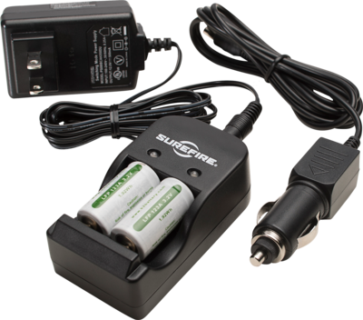 Surefire SF2R Charging Kit Battery Charger + Two LFP 123A Batteries