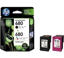HP 680 2-Pack Black/Tri-color Original Ink Advantage Cartridges