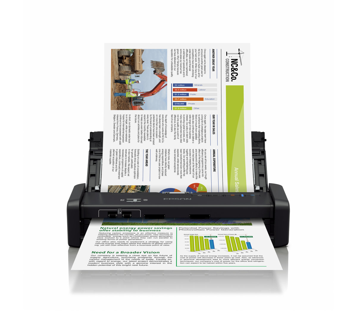 Epson WorkForce DS-360W Wi-Fi Portable Sheet-fed Document Scanner (Pre Order)