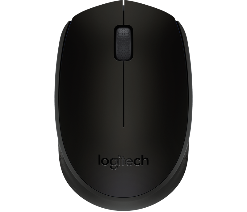 Logitech B175 Wireless USB Optical Mouse, Color: Black/Black