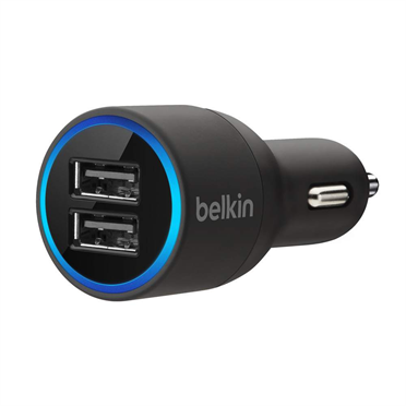 Belkin Dual Car Charger (10 Watt/2.1 Amp Per Port) F8J109btBLK