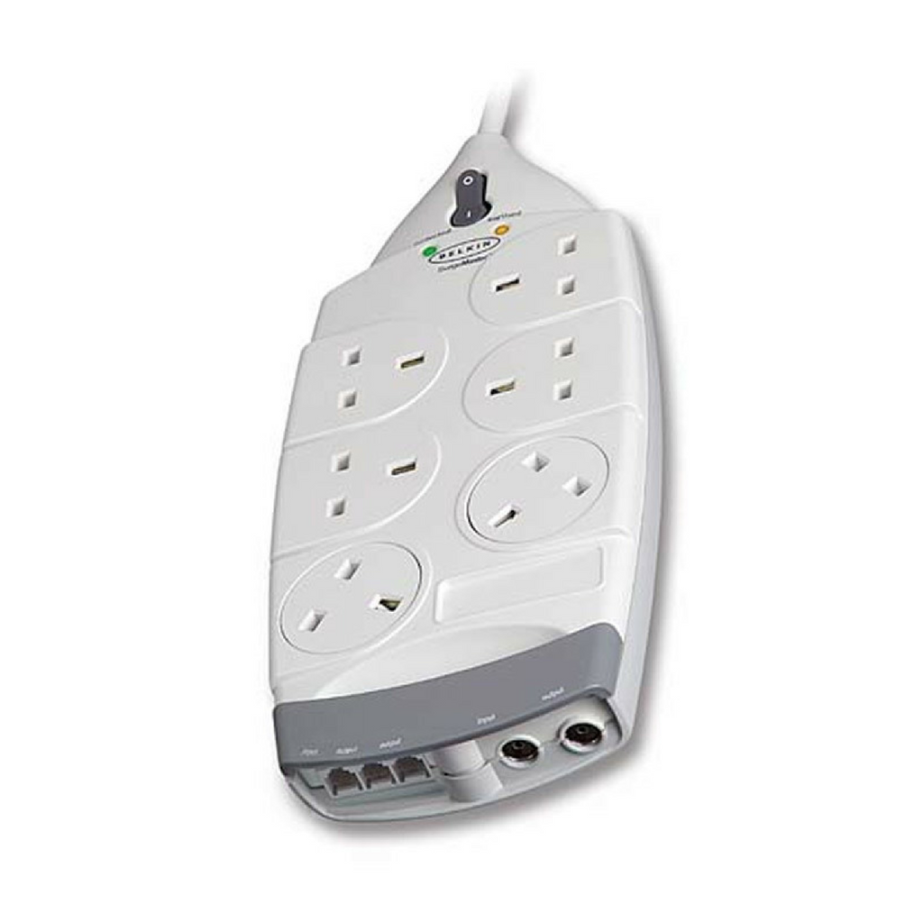 Belkin 6 Sockets Surge Protector With Tel & Aerial Cable Port F9S623sa4M-MY