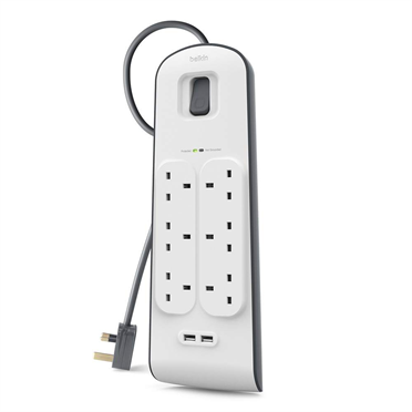 Belkin 2,4 Amp USB Charging 6-Outlet Surge Protection Strip BSV604sa2M