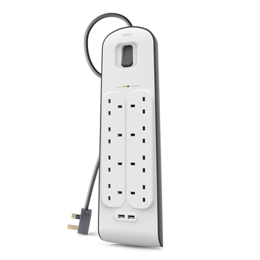 Belkin 2,4 Amp USB Charging 8-Outlet Surge Protection Strip BSV804sa2M