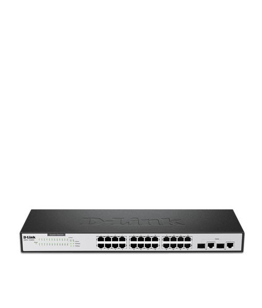 D-Link 24-Port Fast Ethernet Switch With 2 Gigabit Uplink DES-1026G