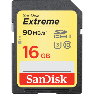 SanDisk Extreme SDHC™/SDXC™ UHS-I 90MB/s Class 10 16GB Memory Card