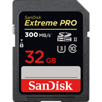 SanDisk Extreme PRO® SD UHS-II 300MB/s Class 10 32GB Card