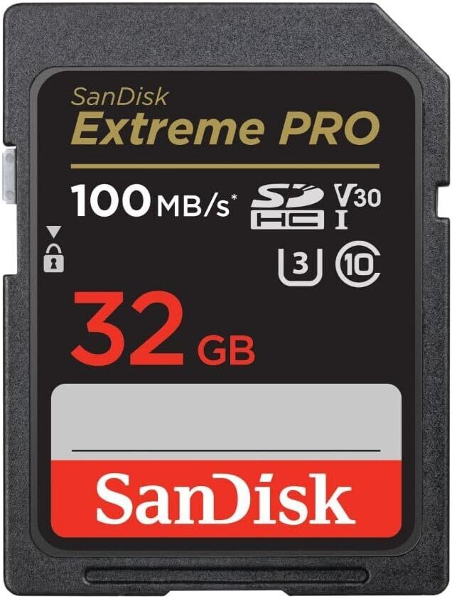 SanDisk 32GB Extreme PRO SDHC UHS-I Memory Card - C10, U3, V30, 4K UHD, SD Card - SDSDXXO-032G-GN4IN, Capacity: 32GB (SDSDXXO-032G-GN4IN)