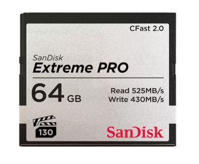 SanDisk Extreme PRO CFast 2.0 Memory Card - 64GB