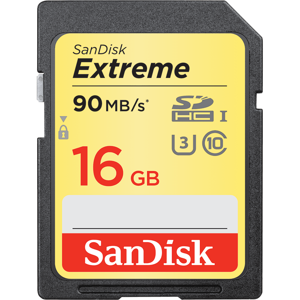 SanDisk Extreme SDHC™ UHS-I 90MB/s Class 10 16GB Memory Card SanDisk Extreme SDHC™ UHS-I 90MB/s Class 10 16GB Memory Card