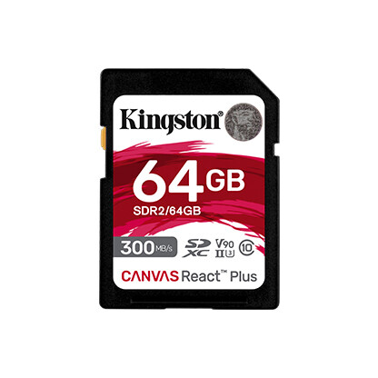 Kingston Canvas React Plus SD Memory Card SDR2/64GB