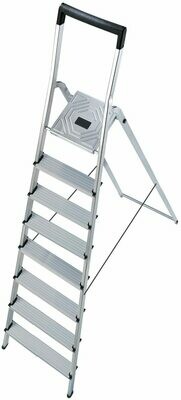 Hailo 8 Step Folding Lightweight Aluminum Platform Step Ladder 8948-001 Hailo 8 Step Folding Lightweight Aluminum Platform Step Ladder 8948-001