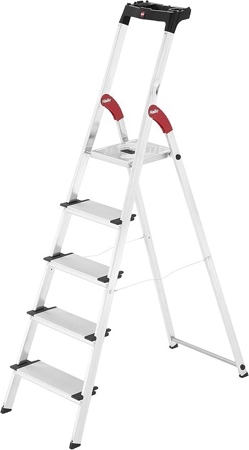 Hailo 5 Steps Household Step Ladder Aluminium 8505-001