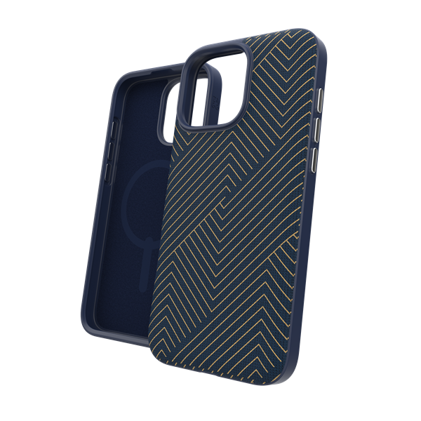 ZAGG London Snap Case for iPhone 16 Pro Max Navy Gold