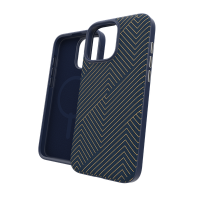 ZAGG London Snap Case for iPhone 16 Pro Max Navy Gold