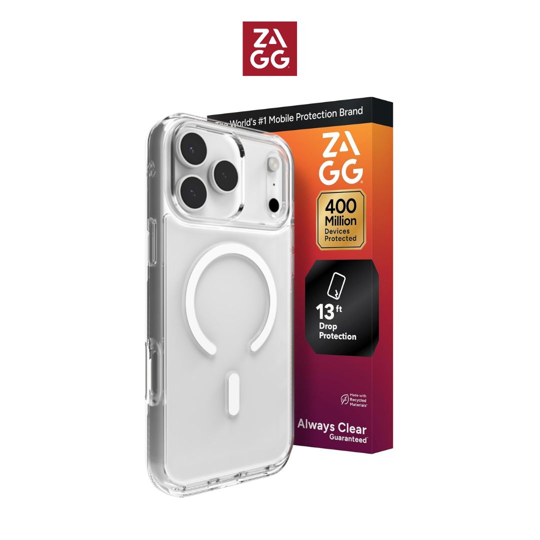ZAGG Crystal Palace Lite Snap MagSafe Case for iPhone 17 Pro/17 Pro Max Clear ZAGG Crystal Palace Lite Snap MagSafe Case for iPhone 17 Pro/17 Pro Max Clear
