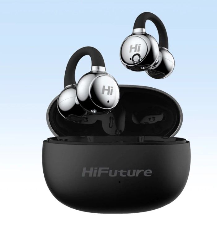 HiFuture FlexClip Open Ear Wireless Earbuds, Color: Black