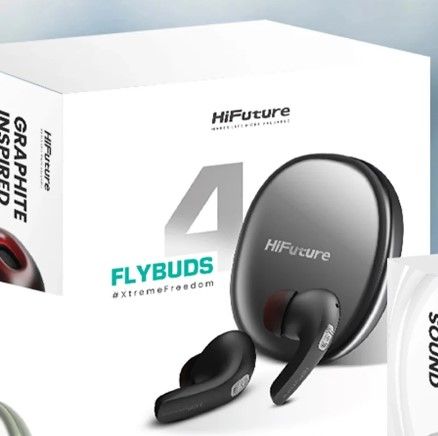 HiFuture FlyBuds4 AI True Wireless Earbuds, Color: Black