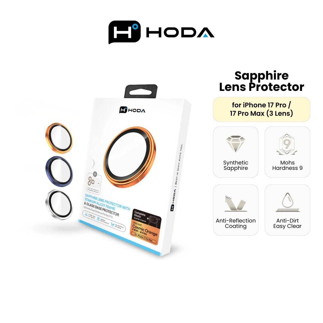 Hoda Sapphire Lens Protector (Stainless Steel) + Lens Base (Glass) for iPhone 18 Pro/18 Pro Max