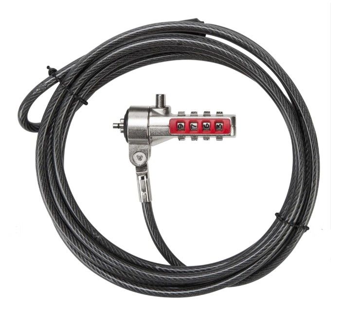 Targus DEFCON® T-Lock Resettable Combo Cable Lock PA410BX-61