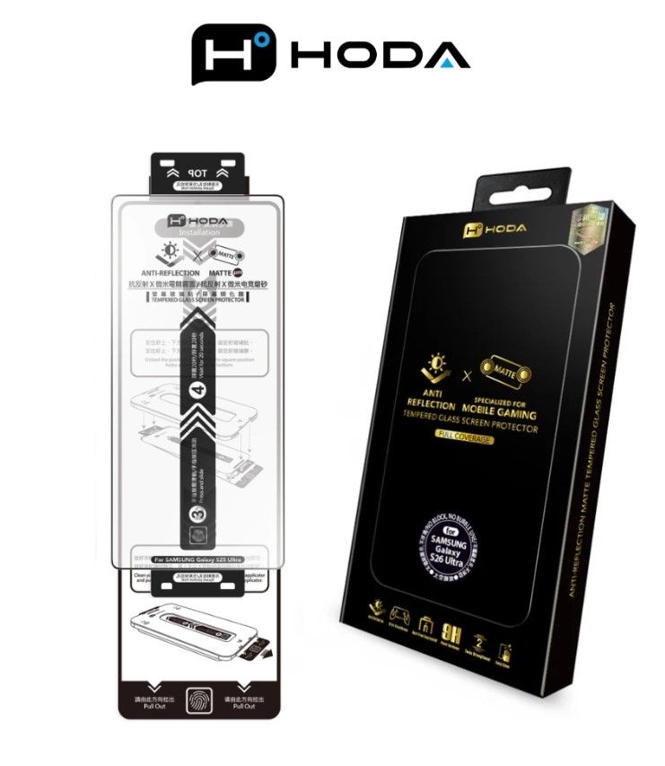 Hoda Anti-Reflection (Matte) Full Coverage Tempered Glass Screen Protector for Samsung S26 Ultra (Dust-Free) - without Helper Hoda Anti-Reflection (Matte) Full Coverage Tempered Glass Screen Protector for Samsung S26 Ultra (Dust-Free) - without Helper