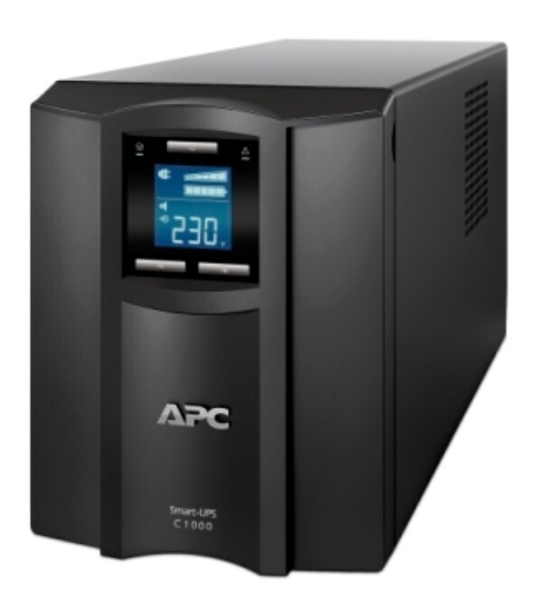 APC Smart-UPS C, Line Interactive, 1000VA, Tower, 230V, 8x IEC C13 outlets, USB and Serial communication, AVR, Graphic LCD SMC1000I