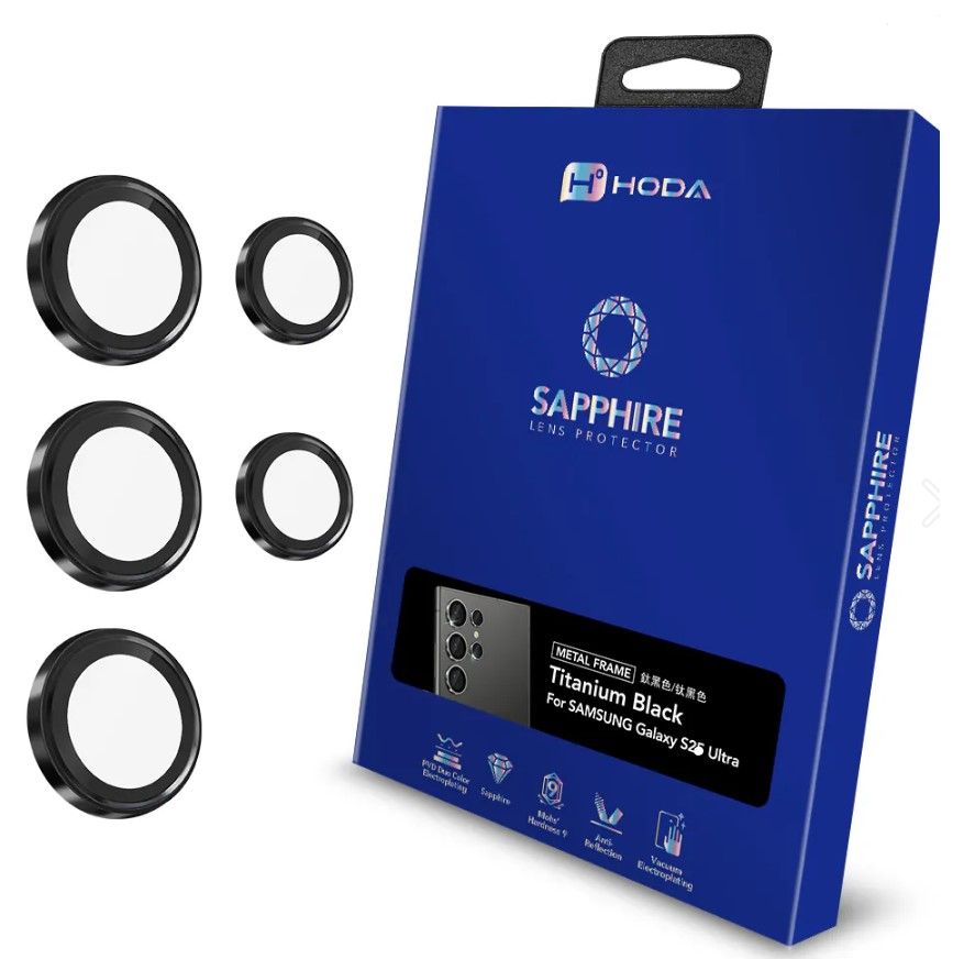Hoda Sapphire Lens Protector(Monocular Like Design)for Samsung S26 Ultra (5PCs)