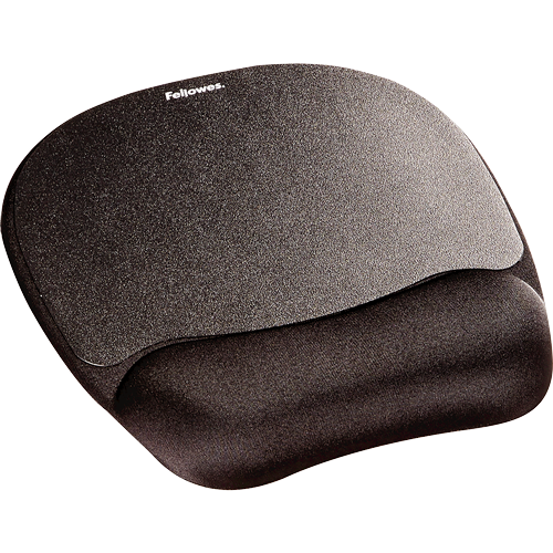 Fellowes Memory Foam Mouse Pad with Wrist Rest - Black 9176501