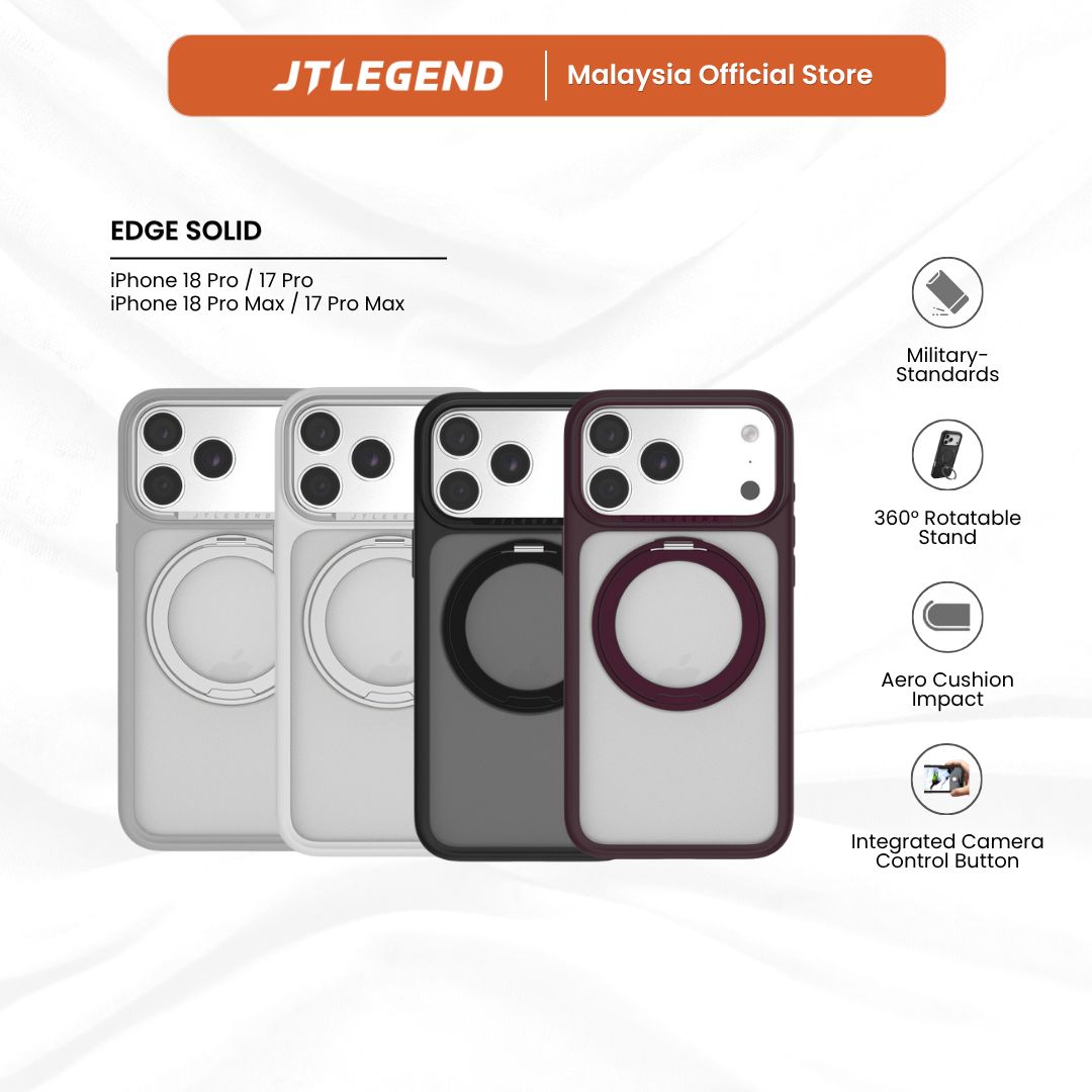 JTLEGEND Edge Solid Mag Rotated Stand Case (with Camera Control Button) for iPhone 17/18 Series