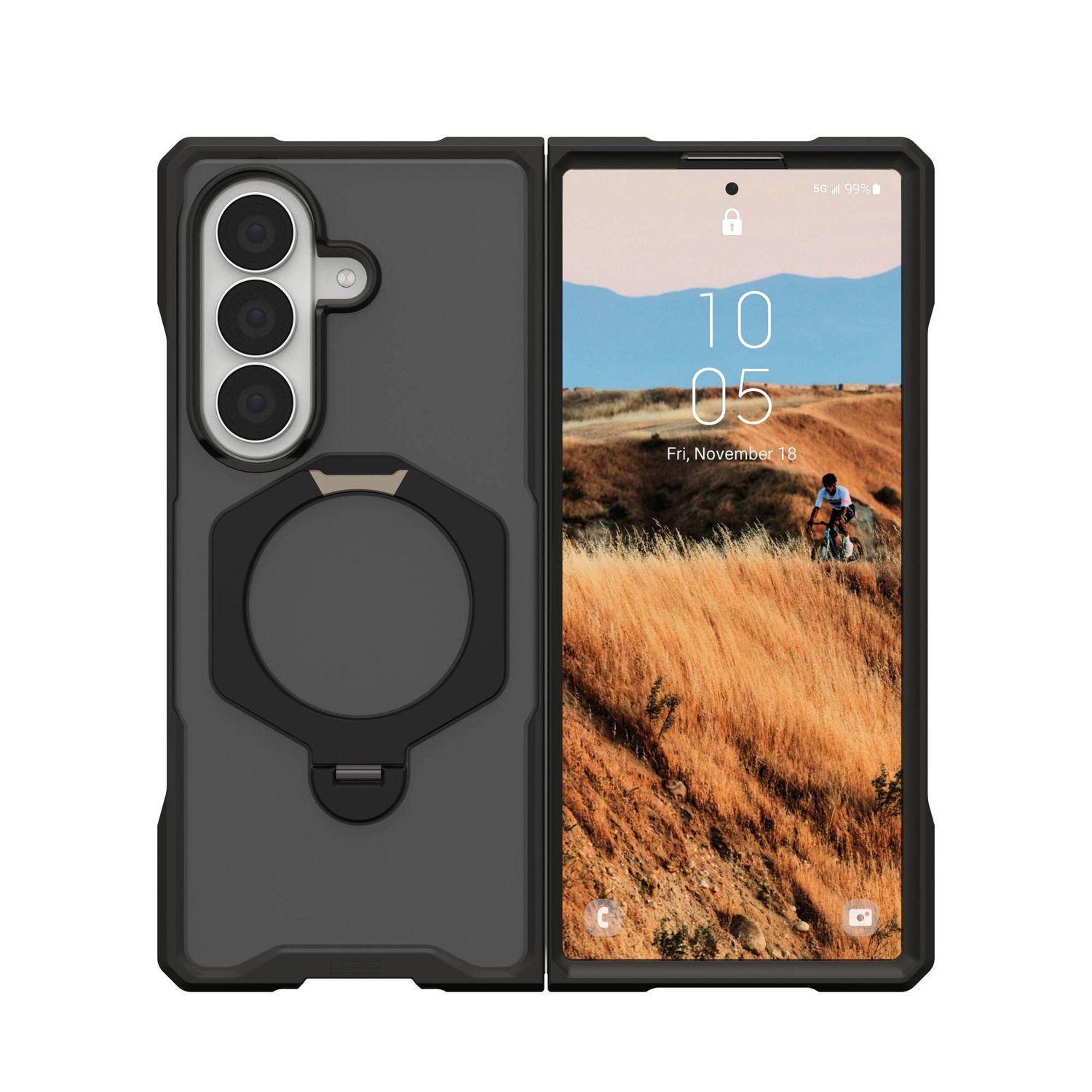 UAG Mouve XTE Case with Magnet for Galaxy Z Fold 8 Ultra - Two-Piece Open-Hinge Design, Color: Ash