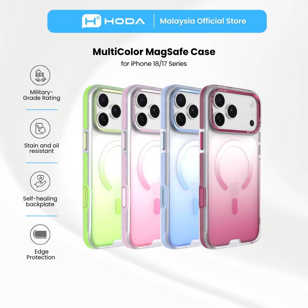 Hoda MultiColor Case with Camera Button MagSafe for iPhone 18 Pro /18 Pro Max
