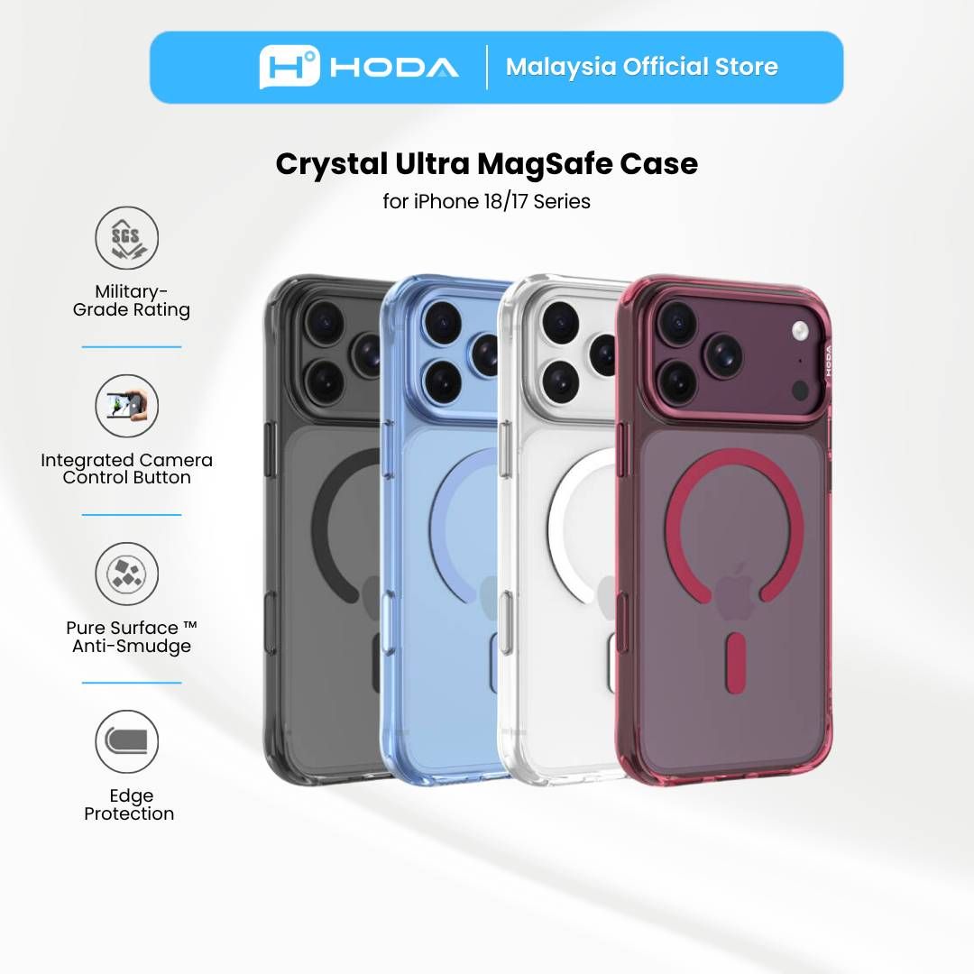 Hoda Crystal Ultra Case with Military Standard MagSafe Compatible for iPhone 18 Pro/18 Pro Max