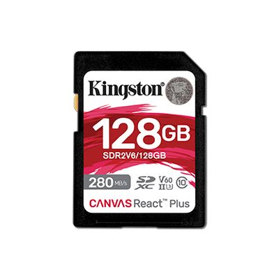 Kingston Canvas React Plus V60 SD Memory Card Kingston Canvas React Plus V60 SD Memory Card