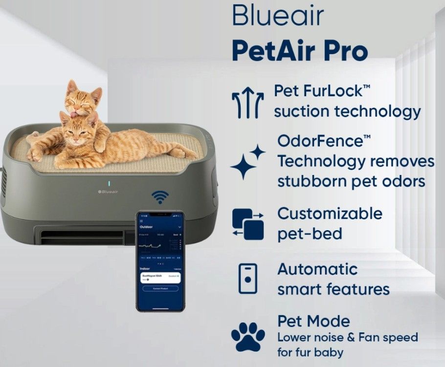 Blueair PetAir Pro 2-in-1 Smart Pet Bed & Air Purifier P3i Blueair PetAir Pro 2-in-1 Smart Pet Bed & Air Purifier P3i
