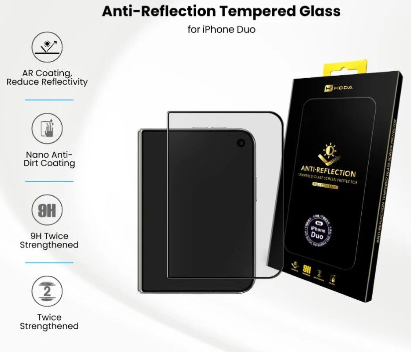Hoda 2.5D Anti-Reflection (Case Friendly) Tempered Glass Screen Protector iPhone Duo (Front Screen) No Helper