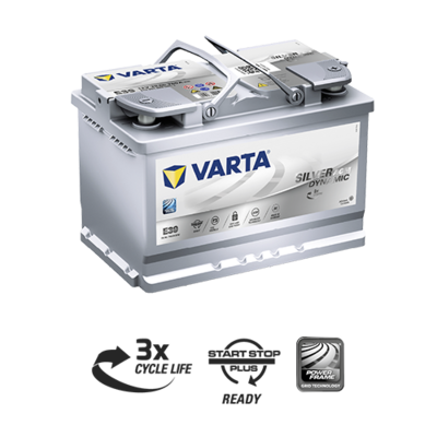 แบตเตอรี่ VARTA รุ่น Silver Dynamic AGM 570 901 076 แบตเตอรี่ VARTA รุ่น Silver Dynamic AGM 570 901 076
