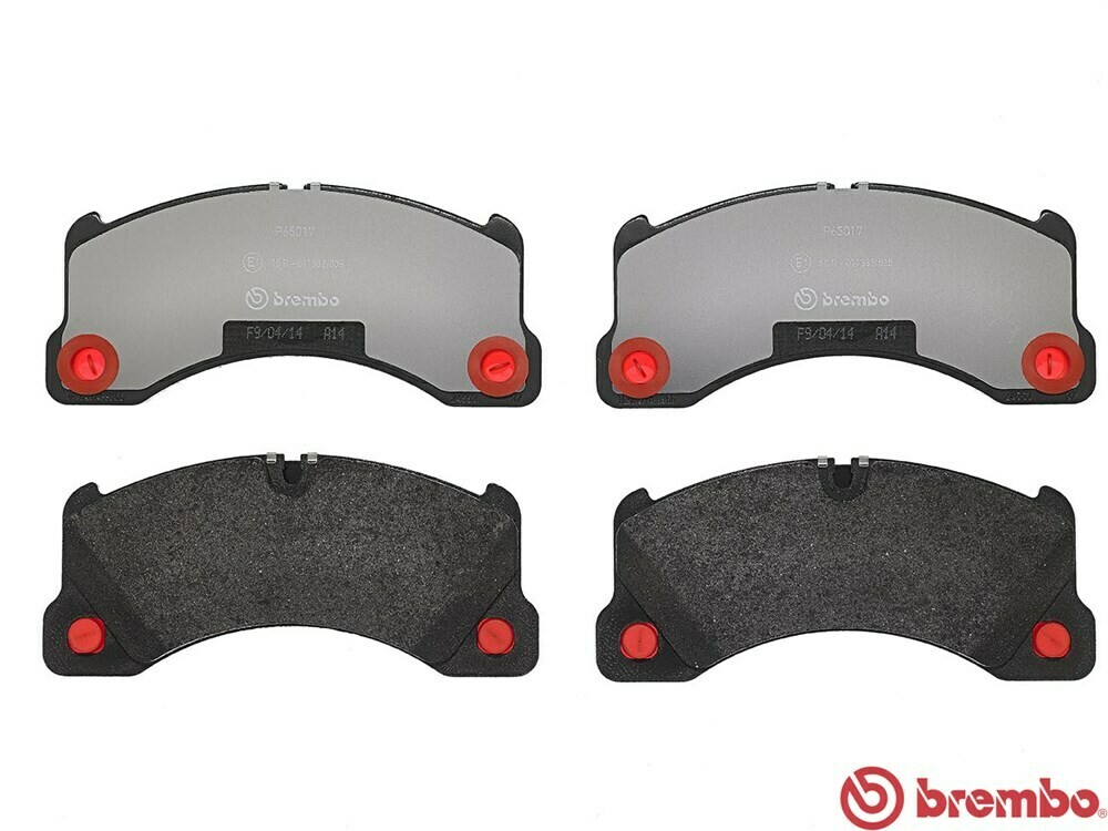 ผ้าเบรกหน้าBREMBO สำหรับPORSCHE Panamera (970), เลือกรุ่นผ้าเบรก: BLACK SHIM PADS ( Low Metallic )