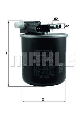 MAHLE กรองน้ำมันเชื้อเพลิง สำหรับ Mercedes Benz เครื่องยนต์ดีเซล / W176 W204 W212 A/C207 W164 W639