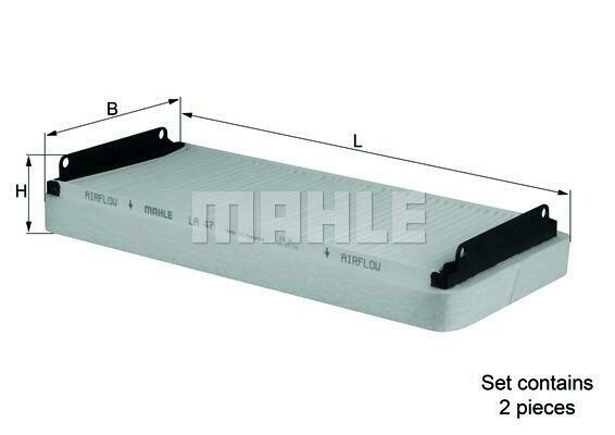 MAHLE กรองแอร์ สำหรับ W210 W220 W240 C215 ในเซ็ท มี 2 ชิ้น