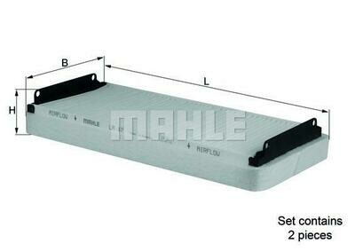 MAHLE กรองแอร์ สำหรับ W210 W220 W240 C215 ในเซ็ท มี 2 ชิ้น
