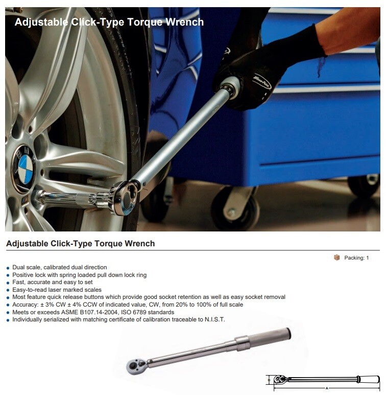 ประแจปอนด์ Click-Type Torque Wrench BLUE POINT