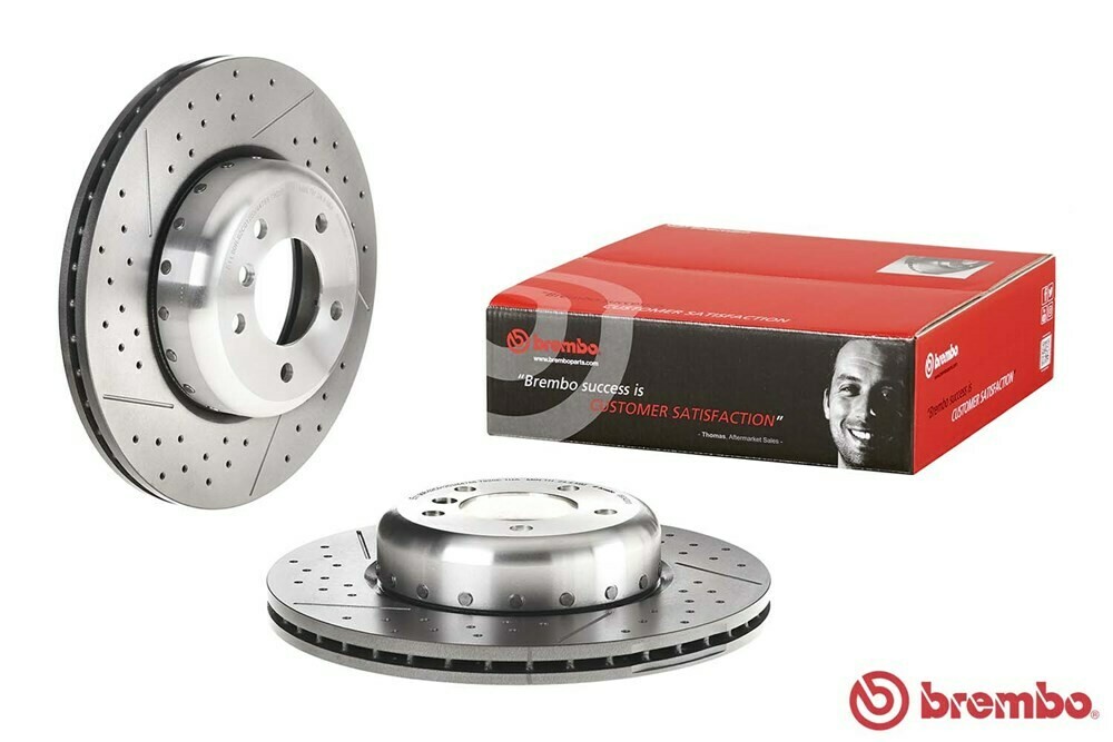 Brembo จานเบรกหน้าสำหรับ  BMW E90/91/92/93 Drilled/Groove