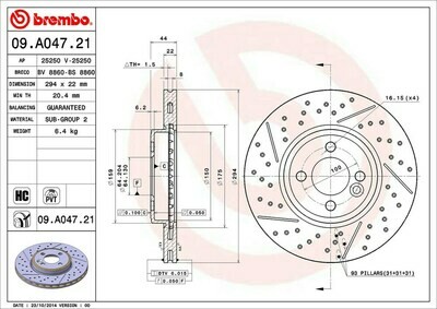 ผ้าเบรกหน้า BREMBOสำหรับ  Mini    R55 R56 ปี06, R58 R59 ปี10 06-> F