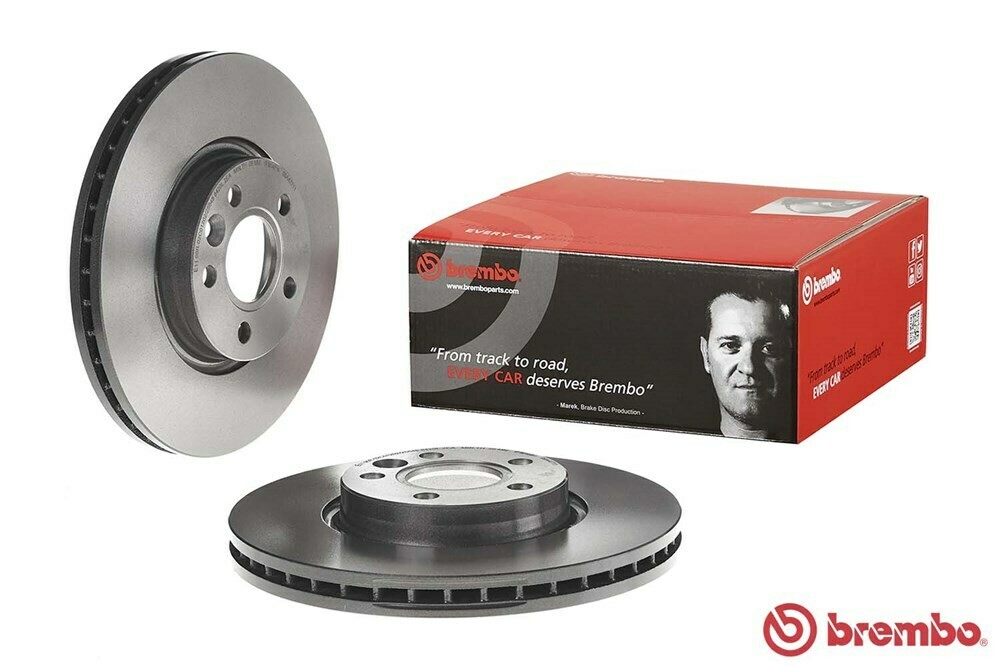 BREMBO จานเบรกหน้า  สำหรับ LAND ROVER Evoque ปี11, Freelander II 2.2 ปี07, VOLVO
S60II S80II V60   [2ชิ้น ซ้าย-ขวา]