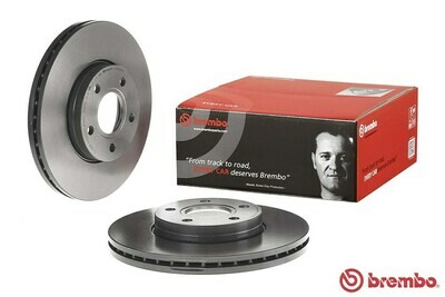 จานเบรกหน้า BREMBO  สำหรับ VOLVO S40 II V50 C30 C70 15&quot; 04-&gt;