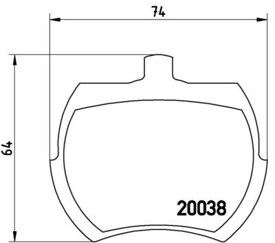 BREMBO ผ้าเบรกหน้า สำหรับ MINI Austin/ Rover ปี70-01